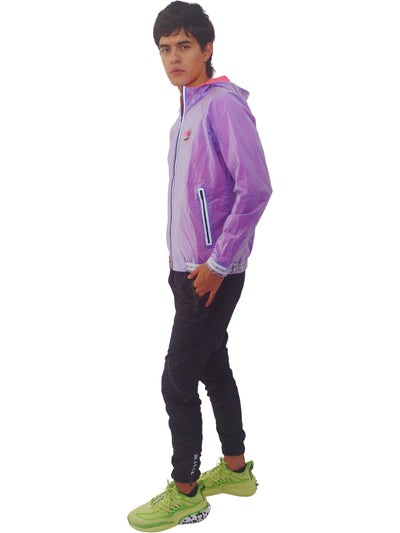 Jacket Bomber Impermeable Violeta Hombre