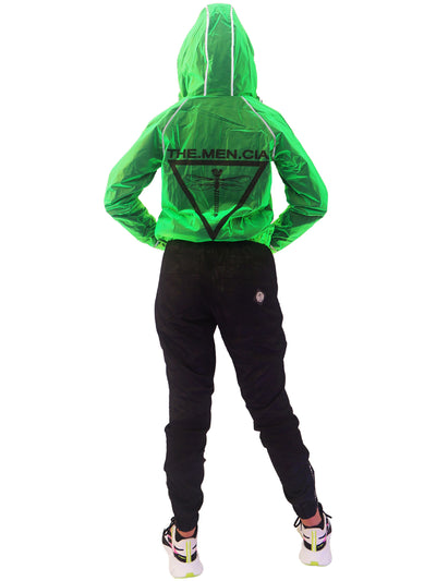 Jacket Impermeable Neón Reflex Dama Verde