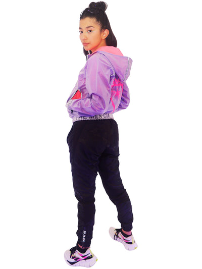 Jacket Impermeable Neón Reflex Dama Violeta