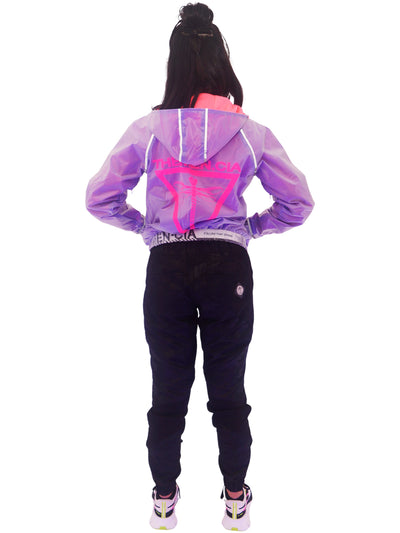 Jacket Impermeable Neón Reflex Dama Violeta