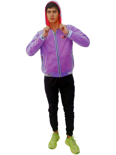 Jacket Bomber Impermeable Violeta Hombre