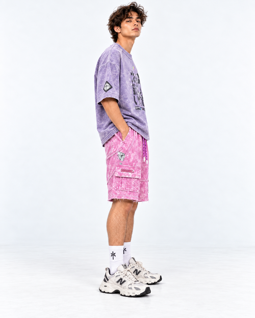 Bermuda Prosess Rosa THEMENCIA vista de costado en modelo masculino