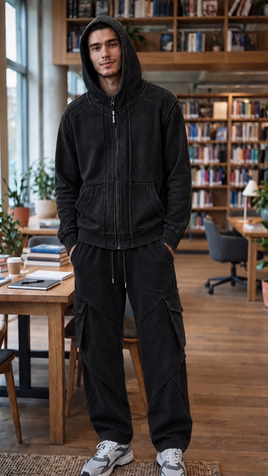 THEMENCIA Conjunto Duna Men color Negro, vista frontal