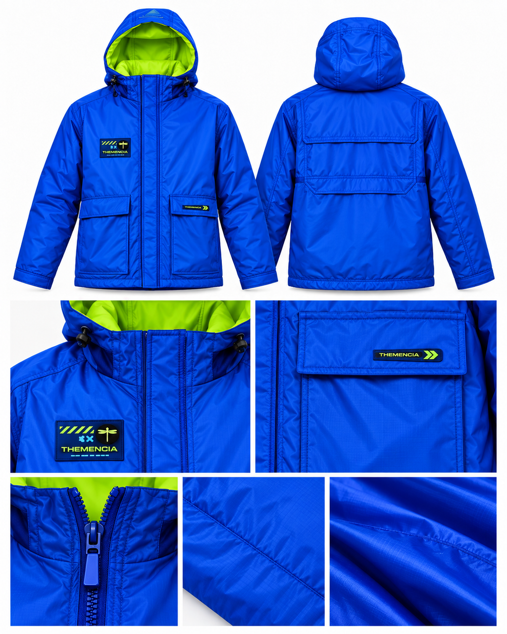 Jacket Flat Azul Electric THEMENCIA - detalles de producto