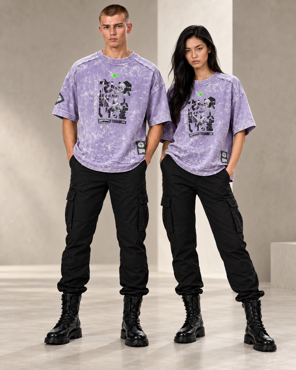 Playera Prosess Lila THEMENCIA en editorial lifestyle