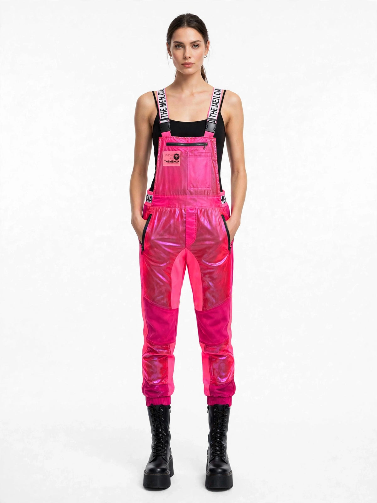 Overol Electric Rosa THEMENCIA, mujer de frente